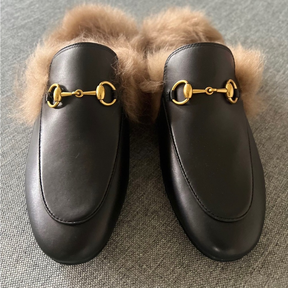 Gucci Princetown Fur Slipers